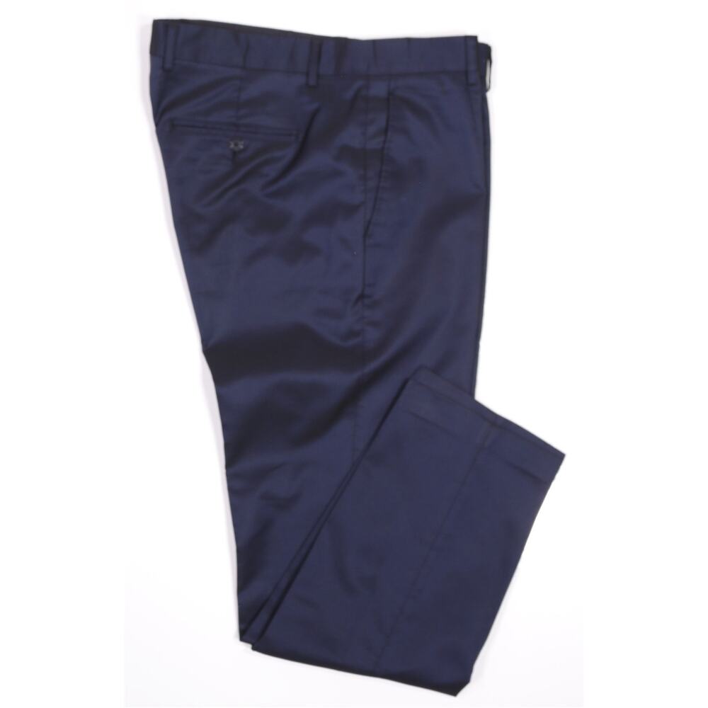 Dirk Bikkembergs Mens Midnight Blue Acetate Flat Front Dress Pants 36x31